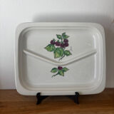 Vintage lot of two compartmentalised plates, decor Monique St Marc.