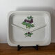 Vintage lot of two compartmentalised plates, decor Monique St Marc.