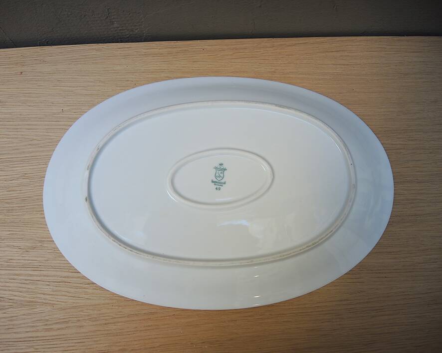 Old Large Oval Dish - Rheinpfalz Hartporzellan Germany