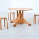 Table à manger sculpturale Sjoerd Soeters en bouleau Lundia Pays-Bas