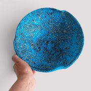 Turquoise ceramic fruit bowl by Charles Cart Vallauris, circa the 1960s.