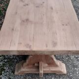 Monastery table solid oak raw wood