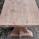 Monastery table solid oak raw wood