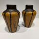 Pair of small ceramic vases early 20th century "Grenoble"