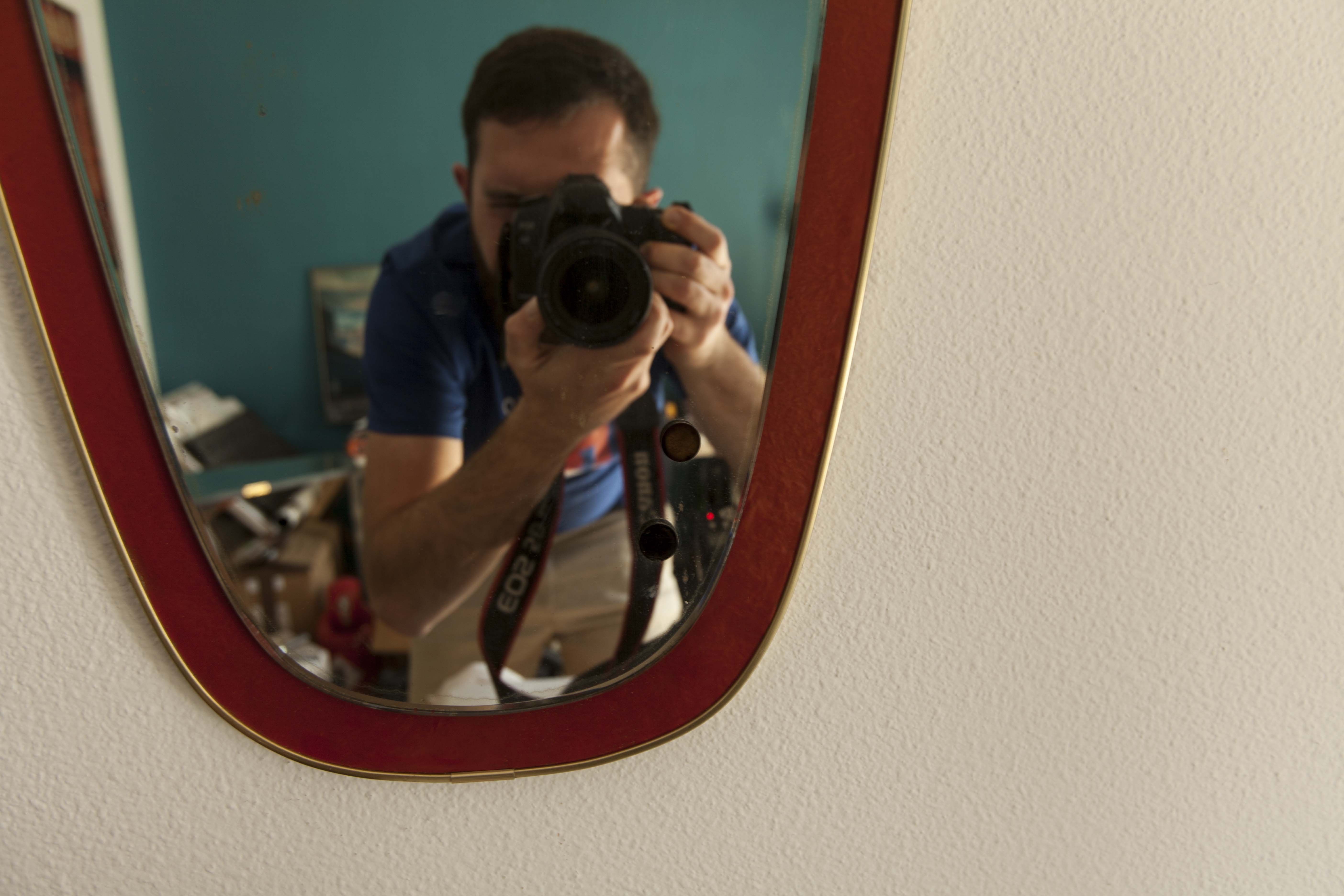 Mirror symmetrical 60's Red 82x37cm