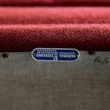 Vintage Mid-Century Scandinavian Modern 3-Seater Red Sofa