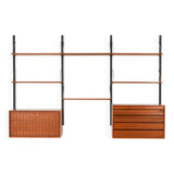 Teak modular shelving unit, Danish design, 1960s, designer: Poul Cadovius