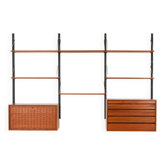 Teak modular shelving unit, Danish design, 1960s, designer: Poul Cadovius