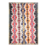 8x12 Multicolor Geometric Vintage Kilim Rug, 252x361Cm