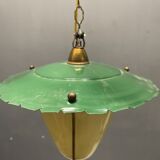 Vintage italian opaline glass lamp, 1950s