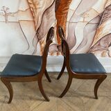 Pair of English Regency chairs