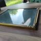Vintage photo frame in gold and decorated metal