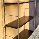 Tomado style black metal string shelf with gold ladder