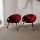 Chaises ballon années 60 Lusch | Ensemble de deux fauteuils lounge vintage