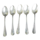 5 christofle spoons laurel channels silver metal