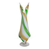 Vintage two-tone glass vase 39 cm