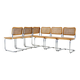 Set of 6 B32 style dining chairs by Marcel Breuer.