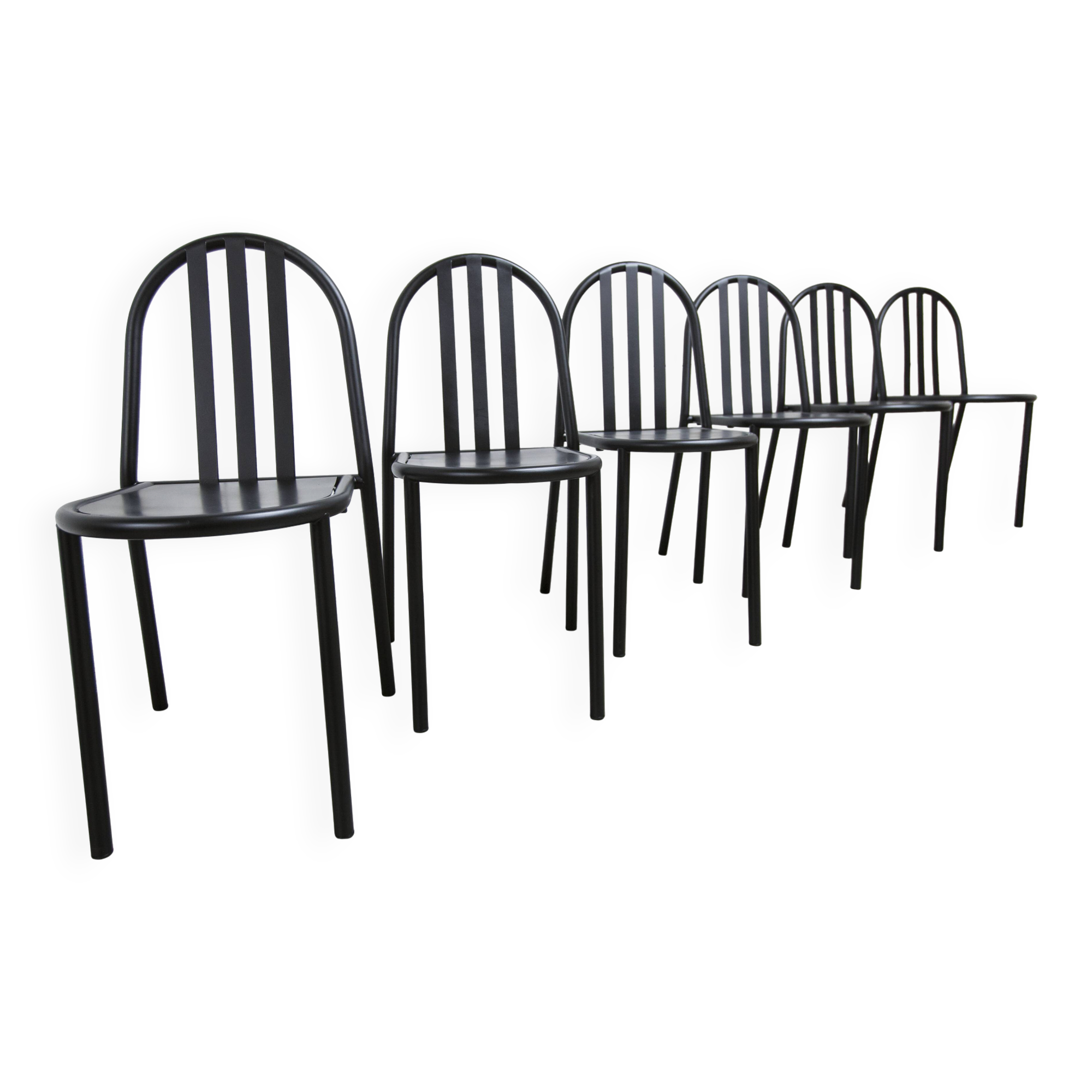 Set of 6 "202" model chairs by Robert Mallet Stevens 1980
