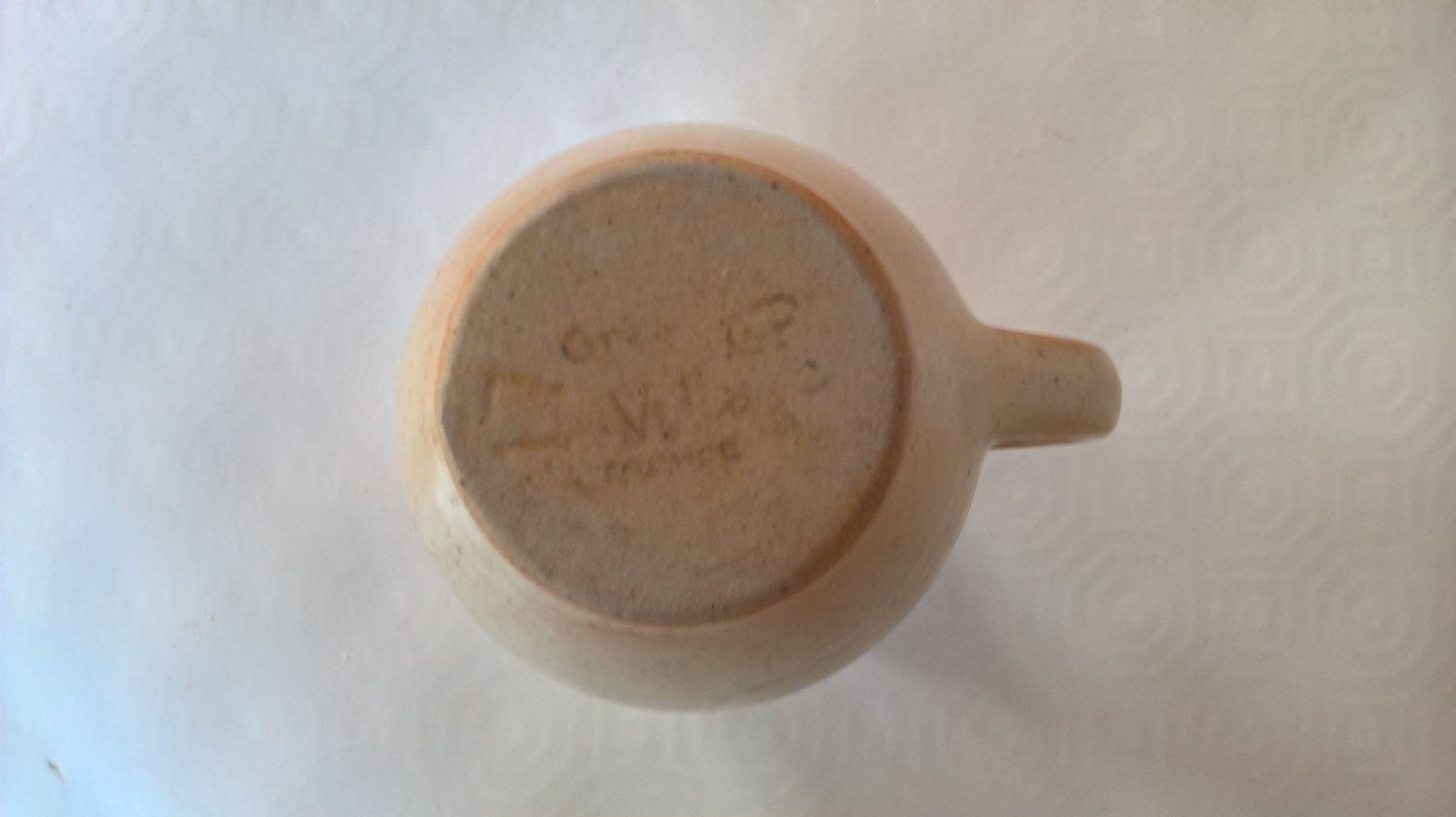 Creamy milk pot in sandstone Village CNP France