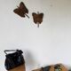 Set of 2 butterfly wall decorations sculptures 1900
