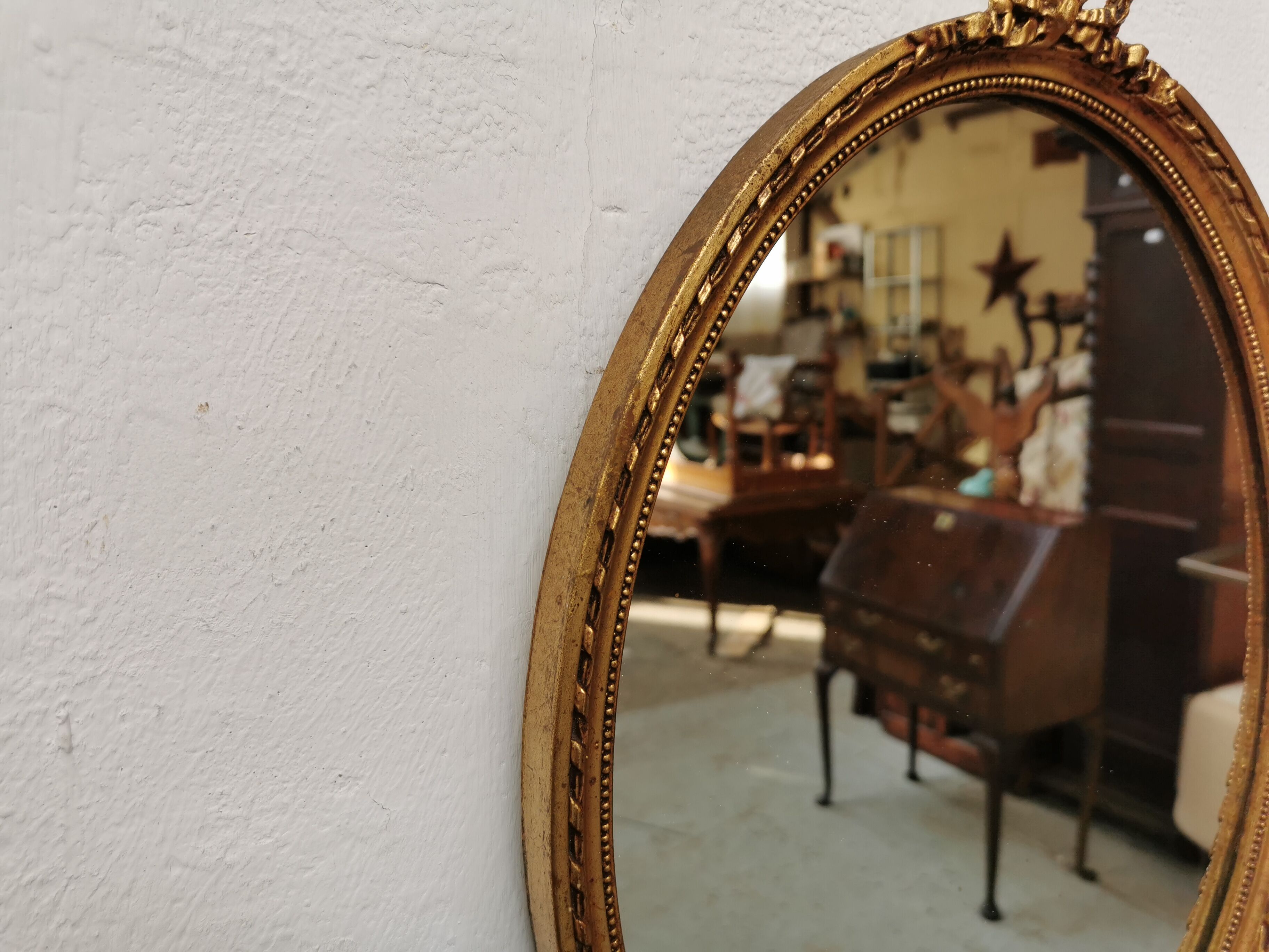 Vintage gold mirror 46cm x 33cm