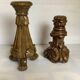 Pair of painted plaster candlesticks