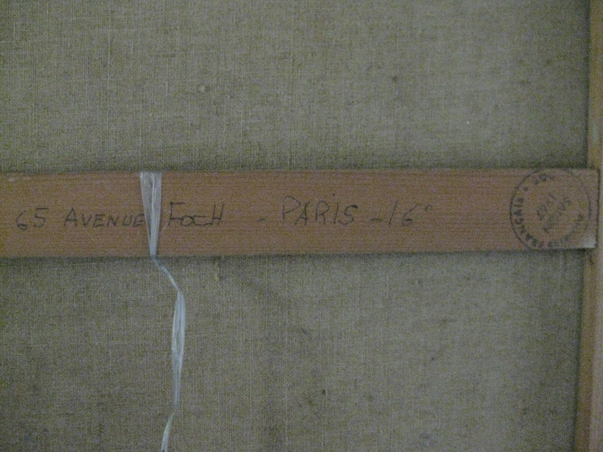 Painting oil painting Rue de Paris 16th 1967 G. De La Fabrègue