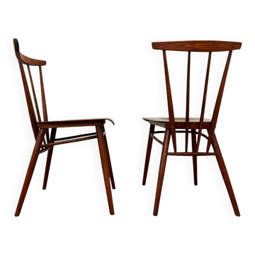 Set of four mid-century design wooden dining chairs by TON - 1960s