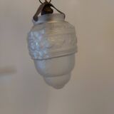 Art Deco chandelier in molded blown glass