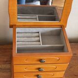 Wooden jewelry box decoration flowers