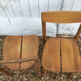 A pair of Chair grain of Café Pierre Gautier - Delaye