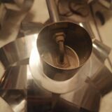 Chandelier chrome flowers 3 balls 1970