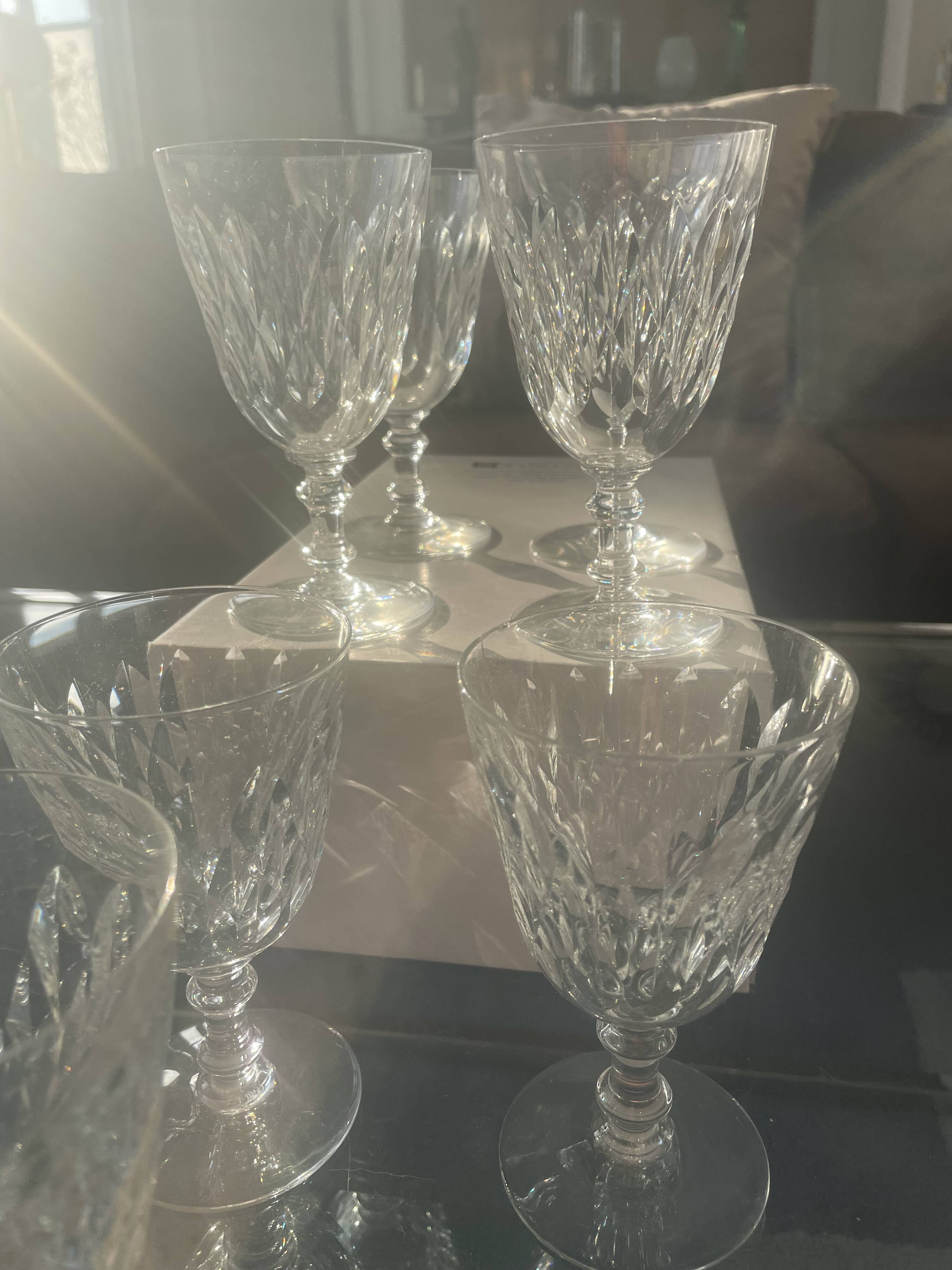 9 Baccarat wine glasses, Armagnac model.