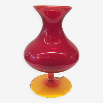 Vase en verre coloré