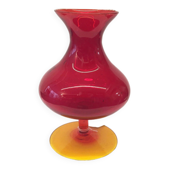 Colored glass vase