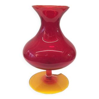 Vase en verre coloré