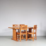 1970s Pine dining set from Sweden