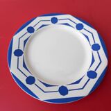 Set of four Digoin Sarreguemines flat plates