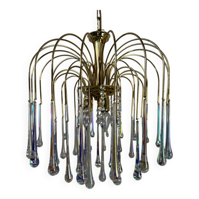 Chandelier en goutte d'eau de style Hollywood Regency – Massif