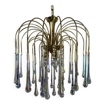 Chandelier en goutte d'eau de style Hollywood Regency – Massif