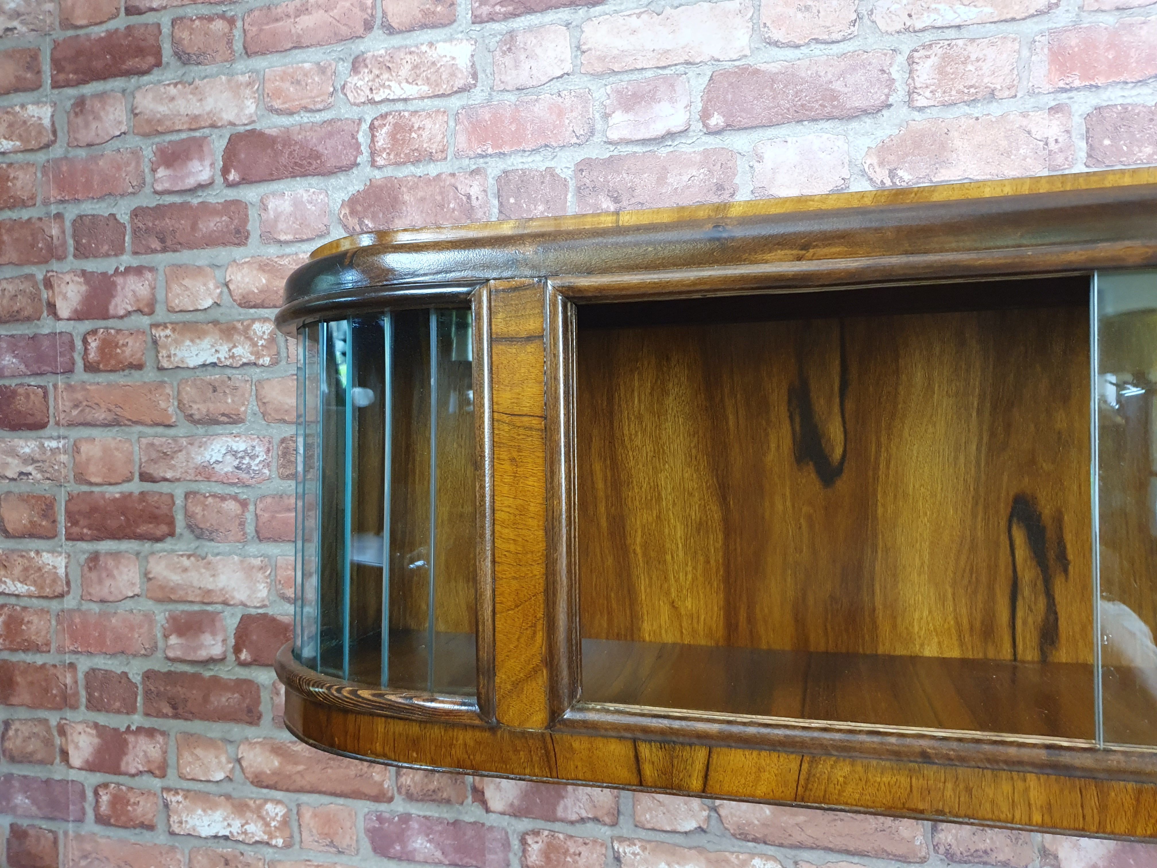 Renovated art deco hanging display cabinet, retro, vintage, 1956