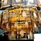 Chandelier framework Fontana Arte Murano 1970 Crystal