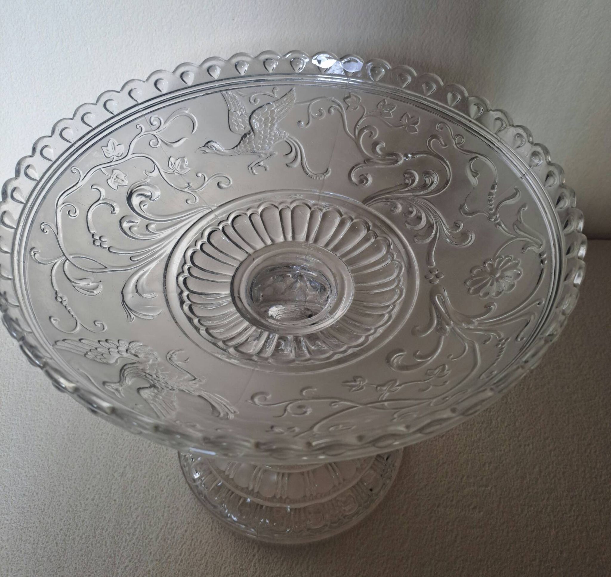 Grande coupe à fruits Baccarat Oiseaux Du Paradis