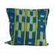 Housse de coussin en tissu baoulé jaune