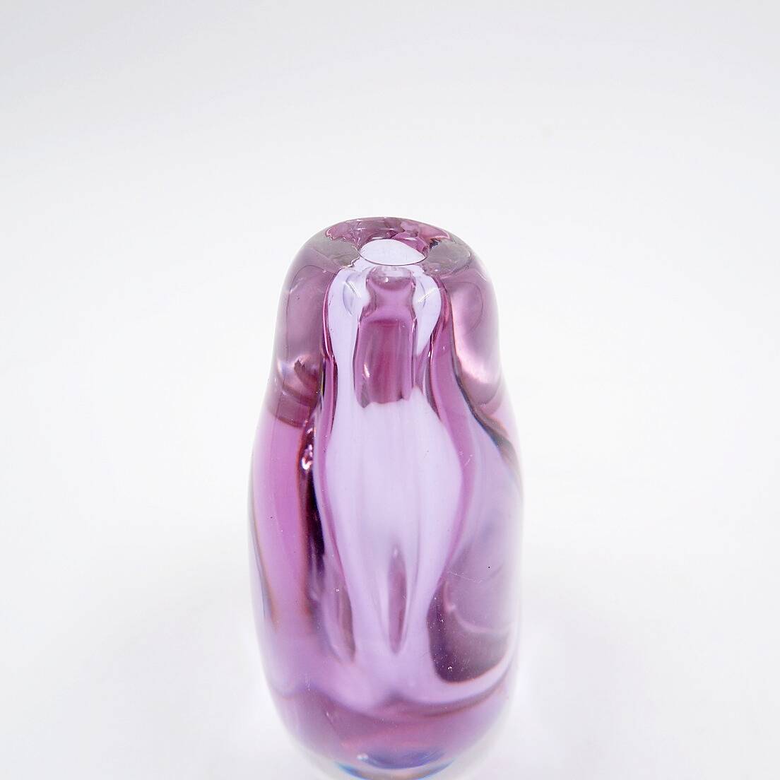 Flacon à parfum en verre soufflé violet « Sommerso »