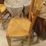 Pair of antique mulched bistro chairs