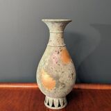 Vase japonais en cuivre vert et or