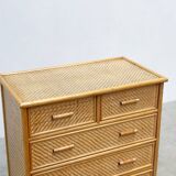 1970s bamboo and rattan cabinet