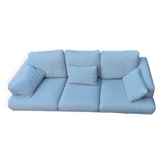 Viscose/linen textured sofa