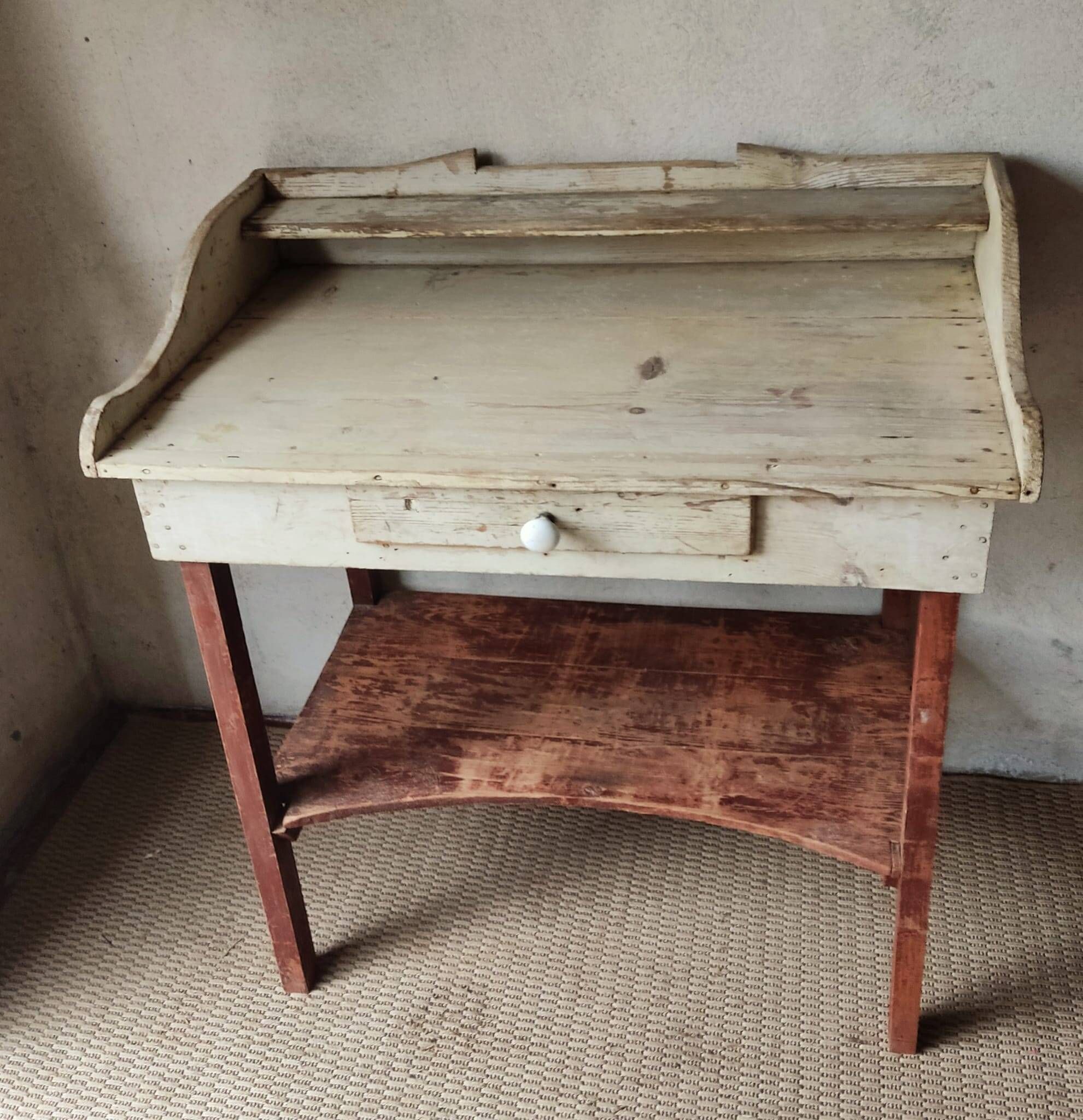 Antique solid wood desk – authentic charm